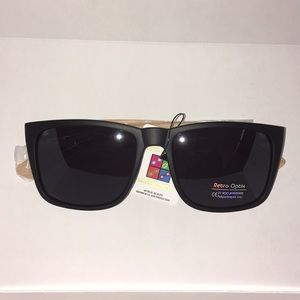 BNWT Matte Black Wood Sunglasses